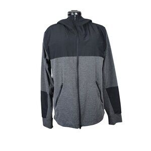 New Balance men's two tone full zip jersey knit performance hooded‎ jacket L